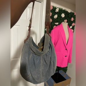 Vintage lucky brand suede leather hobo bag